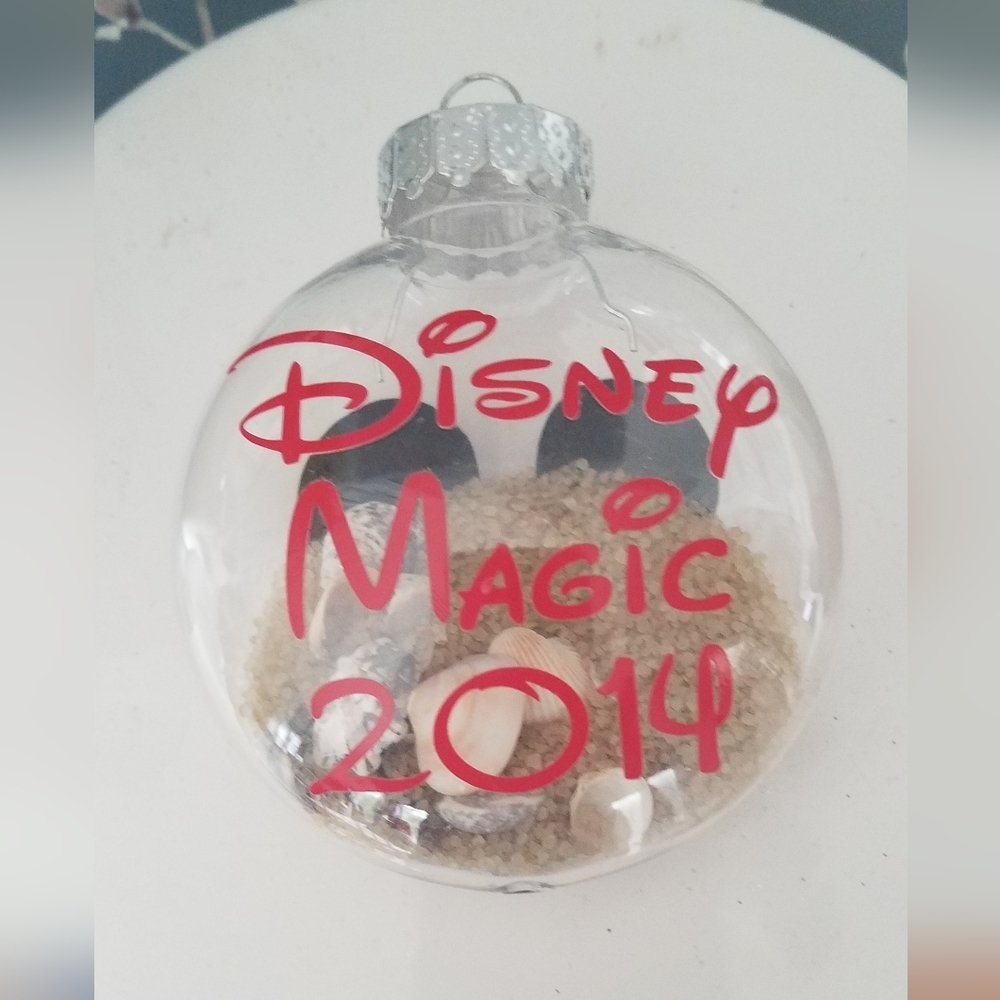Disney Magic Mickey Mouse Christmas Ornament Sand Seashells